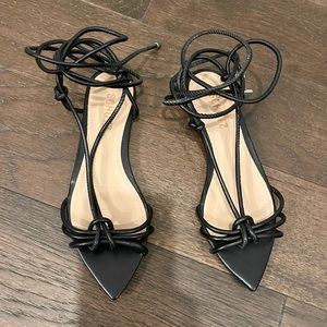 SCHUTZ black strappy sandals. Perfect to dress up or down!